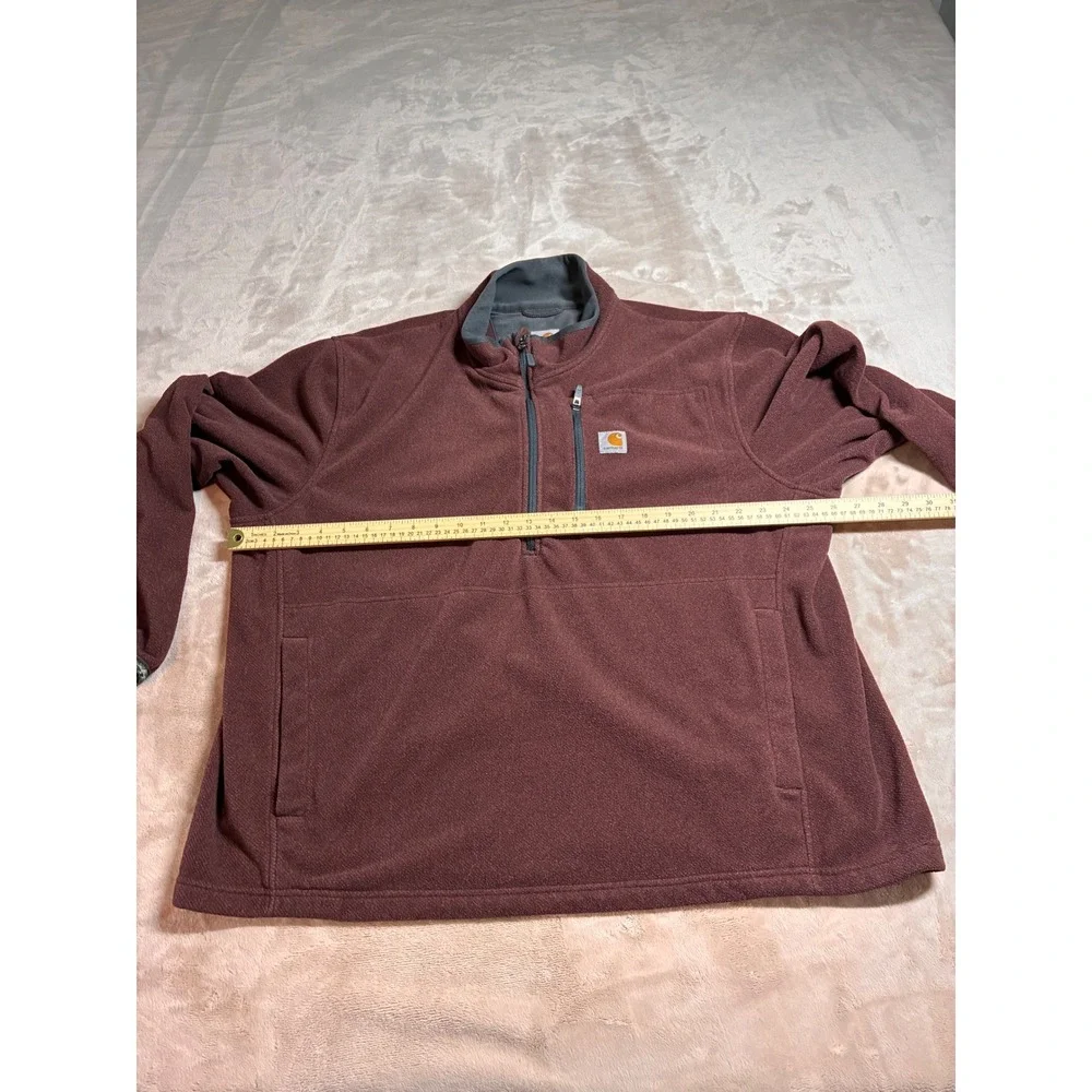 Carhartt Dalton Half Zip Fleece Pullover Mens 2XL Dark Red Gorpcore Utility